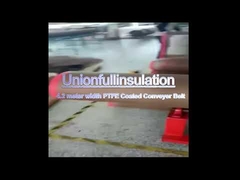 Vải lưới sợi thủy tinh tráng PTFE màu nâu cho băng tải 4X4 mm