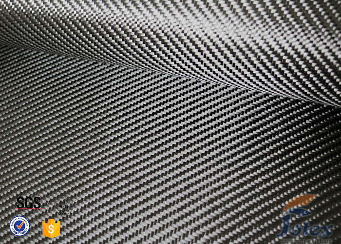 3K 200g 0.3mm Twill Weave Silver Coated Fabric Carbon Fiber Fabric