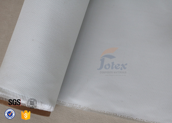 White Silicone Fiberglass Fabric 490GSM Chemical Resistant Fire Blanket Cloth